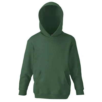 Afbeelding van Fruit of the Loom, klassieke sweater met capuchon voor kinderen, uniseks, Fles Groen