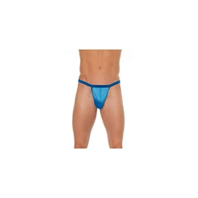 Afbeelding van Amorable by Rimba Erotische String Blauwe G voor Mannen Heren Slip Glanzend One Size Polyamide