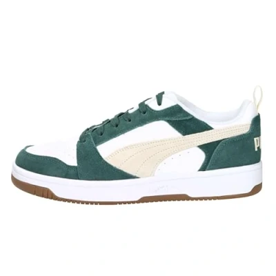Afbeelding van PUMA Rebound v6 Low SD Unisex Sneakers Green Terrain Alpine Snow White