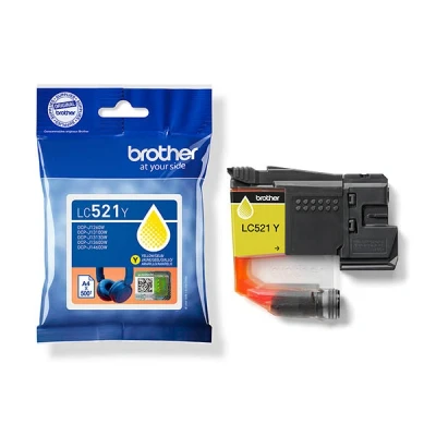 Image de Cartouche d&#039;encre Brother LC521Y Jaune