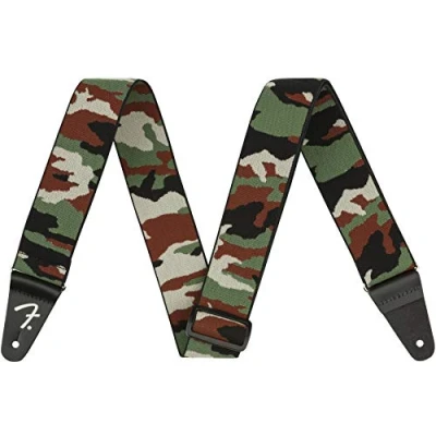 Afbeelding van Fender 2&quot; WeighLess Camo Strap Woodland Gitaarband