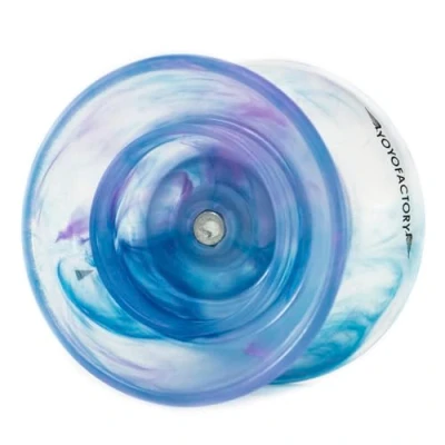 Afbeelding van YoyoFactory Yo FLIGHT Offstring met kogellagers blauw/paars (modern Yoyo spel, solide constructie, 4A / offstring, &quot;Freestyle Yoyoing Tricks&quot;, koord en handleiding inbegrepen)