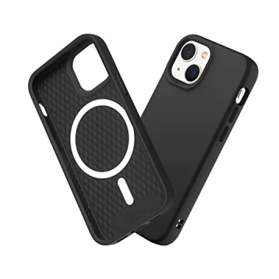 Afbeelding van RHINOSHIELD Hoesje compatibel met [iPhone 13 mini] SolidSuit Magsafe dunne hoes schokabsorberende technologie en premium matte afwerking klassiek zwart