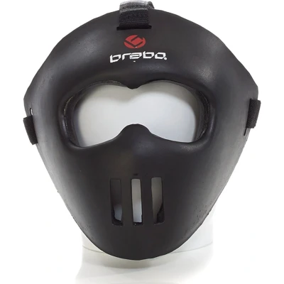 Afbeelding van Brabo Face Mask Gezichtsbeschermer Junior Black Zwart Hockey Masker