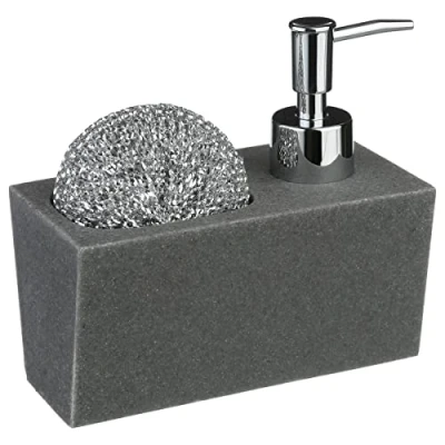 Afbeelding van Five® Natuurstenen zeeppompje met sponshouder 120052 Klaar voor gebruik, Decoratief