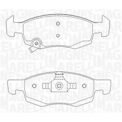 Afbeelding van MAGNETI MARELLI 363916060813 Remblokkenset Met akoestische slijtagewaarschuwing OPEL: Corsa E Hatchback