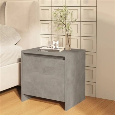 Afbeelding van vidaXL Nachtkastje 45x34x44,5 cm spaanplaat betongrijs