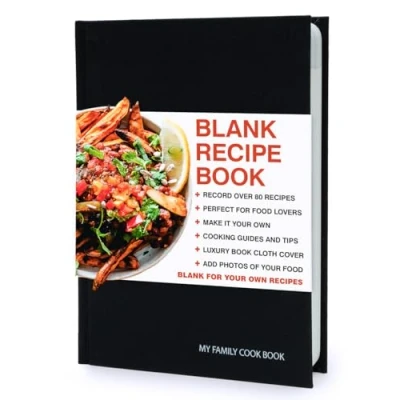 Afbeelding van Suck UK My Family Cookbook, Kookboek Voor Familierecepten En Kookdagboek, Onze Levensgeschiedenis, Zwart, 16 cm x 22 3