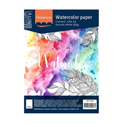 Afbeelding van A4 Aquarelblok schetsboek 100 vellen 200 grams 21 x 30 cm Aquarel papier Aquarelblokken/tekenblokken Hobby/schildermateriaal