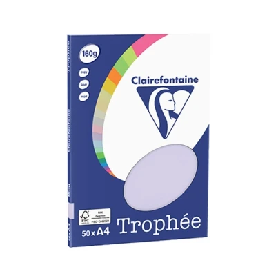 Image de Clairefontaine TROPHEE Lilas A4 (210 x 297 mm) 160 g/m² 50 feuille(s) papier uni