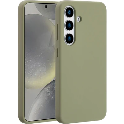 Afbeelding van Accezz Hoesje Geschikt voor Samsung Galaxy S25 Siliconen Liquid Silicone Backcover MagSafe Lichtgroen