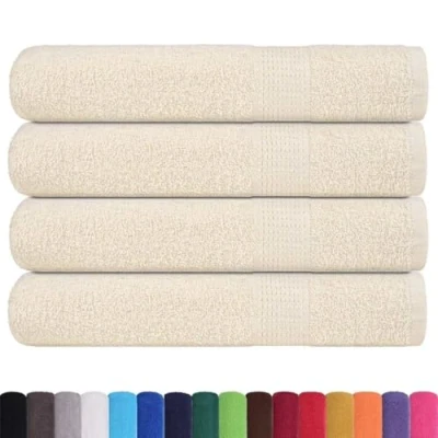 Afbeelding van vidaXL Saunahanddoeken 4 st 80x200 cm 360 g/m² 100% katoen crème