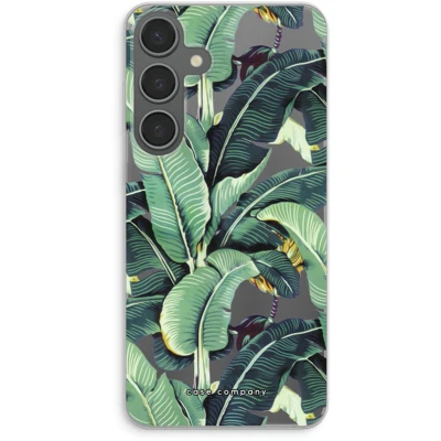Afbeelding van Case Company® hoesje geschikt voor Samsung Galaxy S24 Plus Bananenbladeren Soft Cover Telefoonhoesje Bescherming aan alle Kanten en Schermrand