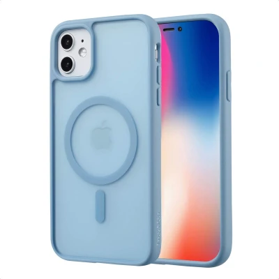 Afbeelding van imoshion Hoesje Geschikt voor iPhone 11 Color Guard Backcover MagSafe Lichtblauw