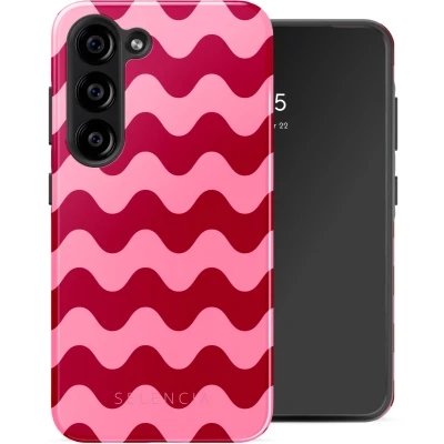 Afbeelding van Selencia Hoesje Geschikt voor Samsung Galaxy S23 Vivid Backcover Wave Vibes Lipstick