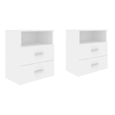 Image de vidaXL Tables de chevet 2 pcs Blanc 50x32x60 cm803273