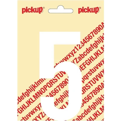 Afbeelding van Plakcijfer Nobel 120mm wit 5 Pickup