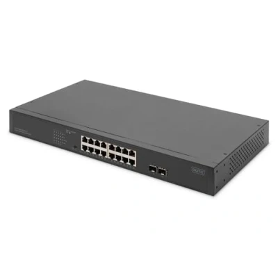 Afbeelding van Digitus DN 95347 2 19 netwerk switch 16 poorten 10 / 100 1000 MBit/s PoE functie