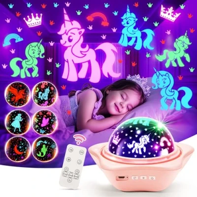 Afbeelding van One Fire Sterrenhemelprojector voor kinderen, 90 verlichtingsmodi, nachtlampje babynachtlampje, 360 graden draaibaar, sterrenhemelprojector, bedlampje geschenken