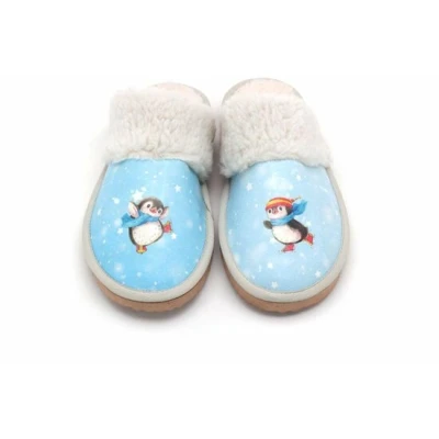 Afbeelding van Goby Penguin Bliss Dames Sloffen Vegan Leer Handgemaakt Maat 36