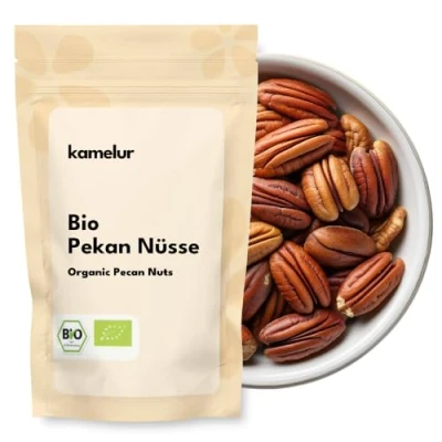 Afbeelding van Kamelur biologische rauwe en onbehandelde pecannoten hoogwaardige zonder toevoegingen 1 kg