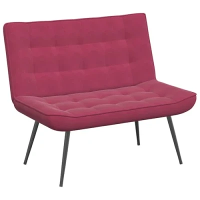 Afbeelding van vidaXL Bankje 110x74x84 cm fluweel wijnrood