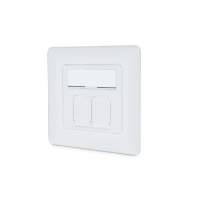 Afbeelding van Digitus DN 9010/8 2 Netwerkdoos Inbouw (in muur) Inzet met centraalstuk en frame CAT 6A Wit