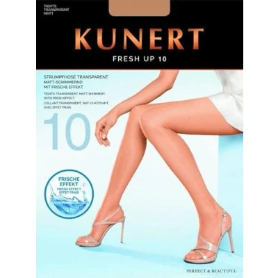 Afbeelding van Kunert dames Fresh Up panty in 10 denier de kleur Donkerbeige, maat: 44/46