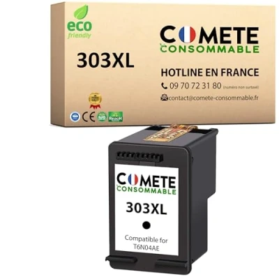 Image de COMETE 303XL 1 Cartouche d’Encre Compatible pour HP 303 XL Noir Marque française