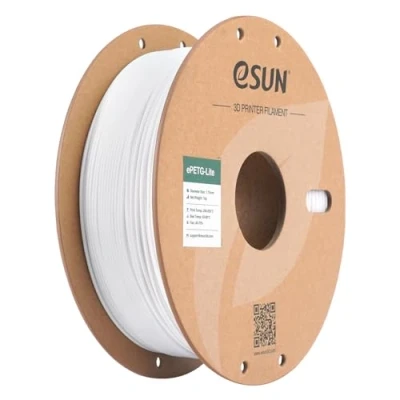 Afbeelding van eSUN PETG filament 1,75 mm, met hoge sterkte, 1 kg spoel 3D printerfilament voor printers, effen wit