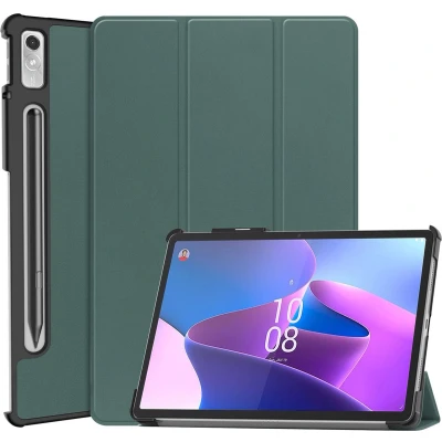 Afbeelding van iMoshion Tablet Hoes Geschikt voor Lenovo Tab P11 Pro (2nd gen) Trifold Bookcase Donkergroen