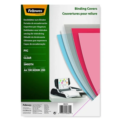 Image de Fellowes Couverture, A4, PVC, transparente, 0,20 mm contenu: 100 pièces 5376102