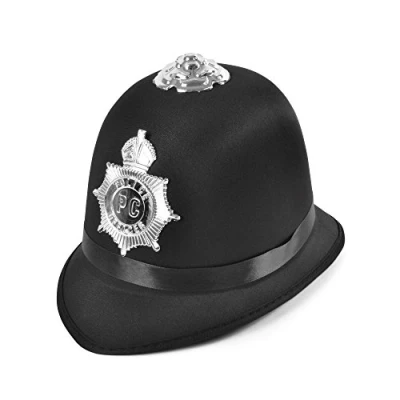Afbeelding van Bristol Novelty BH660 politiehoed van satijn, uniseks, volwassenen, Eén maat