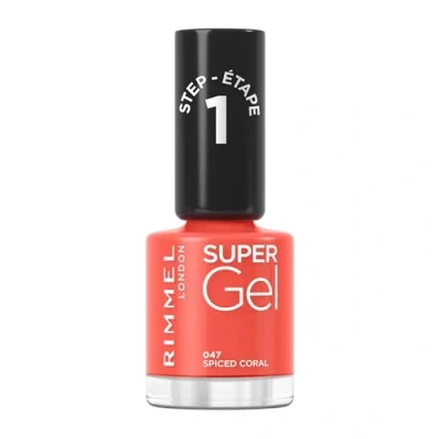 Image de Rimmel, Vernis à Ongles Super Gel, 047 Spiced coral, Résultat Professionnel, Longue Tenue, Sèche comme un Classique, 12 ml