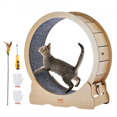 Image de VEVOR Roue d&#039;Exercice Chat Grande de Course Intérieur 910 mm Tapis Amovible