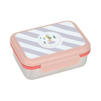 Image de LÄSSIG Boîte à déjeuner pour enfant en acier inoxydable durable maternelle/école/boîte rose/rose