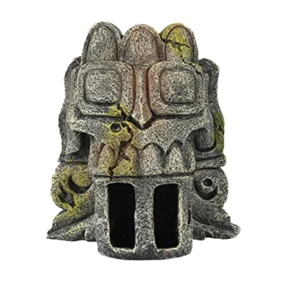 Afbeelding van Aqua Della Aquariumdecoratie Vissen Azteekse Artefact 10x7,5x11,3cm 1st