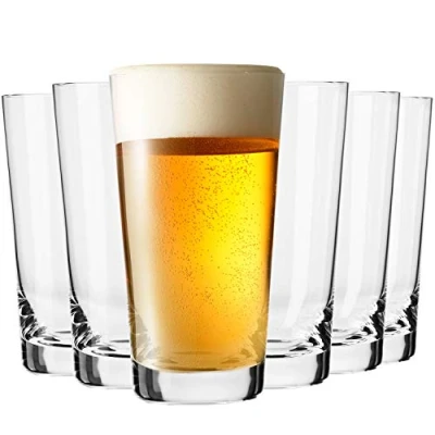 Afbeelding van Lange Bier Glazen Set van 6 530 ml Pure Collectie Perfect voor Thuis, Restaurants en Feesten Vaatwasser Veilig