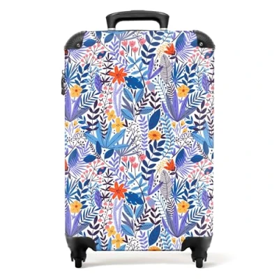 Afbeelding van NoBoringSuitcases.com® Rolkoffer, bagage voor dames en heren, cabinekoffers ruimbagage, Botanisch patroon, Koffer