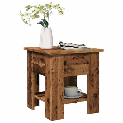 Afbeelding van vidaXL Salontafel 40x40x42 cm bewerkt hout oud houtkleurig