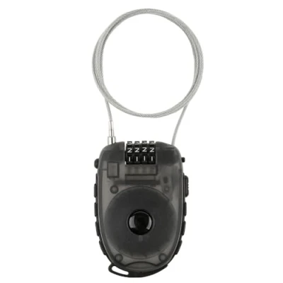 Afbeelding van Kabelslot met oprolbare staalkabel M wave Lock &#039;n Roll 90 cm x 2,4 mm (op kaart)