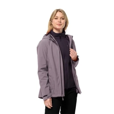 Afbeelding van Jack Wolfskin Moonrise 3IN1 Jacket Outdoorjas, Dames, Maat: XS, Wild blossom