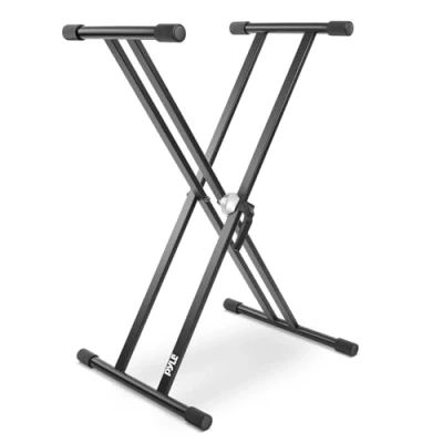 Afbeelding van Keyboardstandaard Pyle Piano Standaard Draagbare Toetsenbordstandaard Verstelbare Hoogte Perfect voor Optredens Dubbel Verstevigd X Design Maximale Stabiliteit
