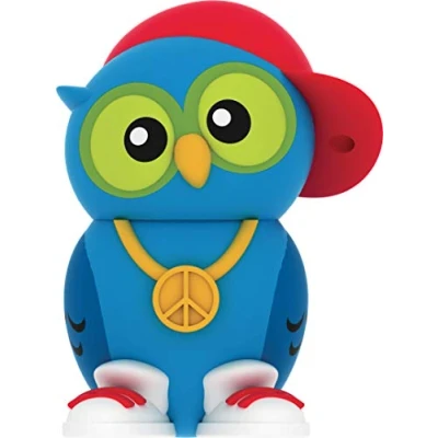 Afbeelding van Emtec ECMMD16GM341 USB stick 2.0 licentieserie collectie Animalitos 16 GB Dj Owl figuur materiaal zacht gum, zwart