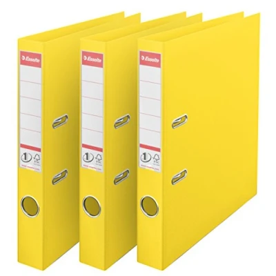 Afbeelding van Esselte, Nr. 1 Power, verpakking met 3 mappen, geel, rug 50 mm, A4, PP, 624276