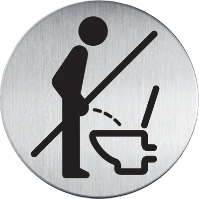 Afbeelding van Infobord pictogram Durable 4921 verboden Staand urineren