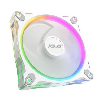 Afbeelding van ASUS Prime MR120 ARGB Single Pack White Edition, ventilateur PWM de 120 mm, 20 LED ARGB, vitesse du 1600 tr/min, flux d&#039;air 58 CFM, cadre 28 mm d&#039;épaisseur, Aura Sync
