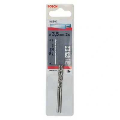 Afbeelding van Bosch Metaalboor HSS G diameter 3.5mm blister van 2 boren