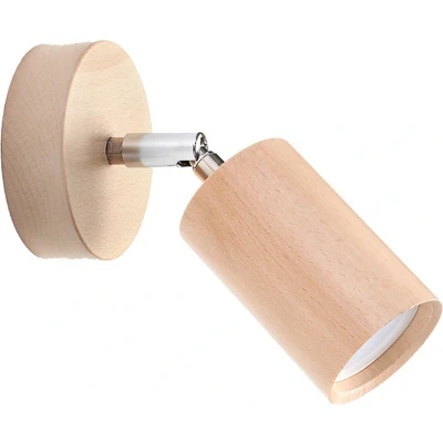 Afbeelding van Sollux Lighting Wandlamp BERG natuurlijk hout