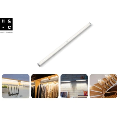 Afbeelding van H&amp;C Sensorlamp Binnen Bewegingssensor 50 cm Draadloos USB Oplaadbaar
